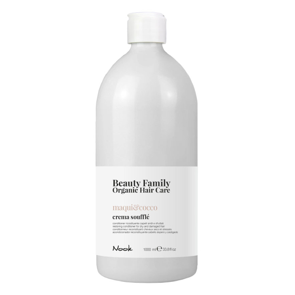ВЪЗСТАНОВЯВАЩ БАЛСАМ ЗА СУХА И УВРЕДЕНА КОСА – NOOK-BEAUTY FAMILY -MAQUI & COCCO- 1000ml