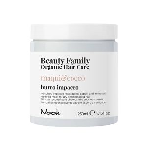 ВЪЗСТАНОВЯВАЩА МАСКА ЗА СУХА И УВРЕДЕНА КОСА – NOOK-BEAUTY FAMILY -MAQUI & COCCO- 250ml