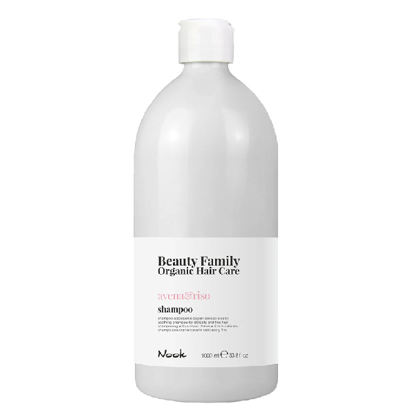 ОМЕКОТЯВАЩ ШАМПОАН ЗА ДЕЛИКАТНА И ТЪНКА КОСА – NOOK-BEAUTY FAMILY -AVENA & RISO- 1000ml