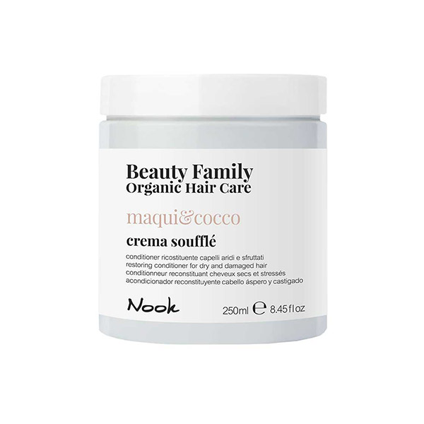 ВЪЗСТАНОВЯВАЩ БАЛСАМ ЗА СУХА И УВРЕДЕНА КОСА – NOOK-BEAUTY FAMILY -MAQUI & COCCO- 250ml