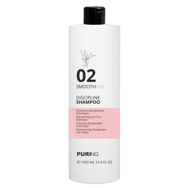 Дисциплиниращ anti-frizz шампоан за къдрава, непокорна и порьозна коса –PURING -Smoothing Discipline Shampoo- 1000ml