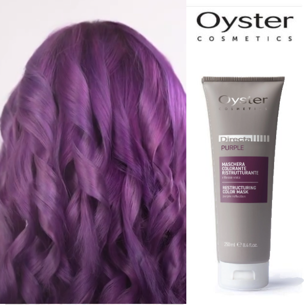 Цветна тонираща реструктурираща маска за коса за освежаване на цвета - Oyster Directa - 250ml - Cvetna tonirashta restrukturirashta maska za kosa osvejavane cveta oyster directa purple 1 250ml